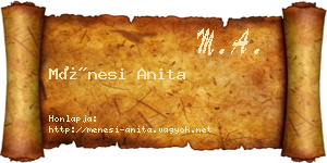 Ménesi Anita névjegykártya